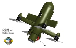 Český raketový dron-interceptor ARCZ RAM-1