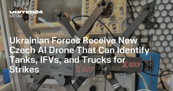 Ukrajinské síly obdržely nový český AI dron, který dokáže identifikovat tanky, bojová vozidla pěchoty a nákladní vozidla pro útoky